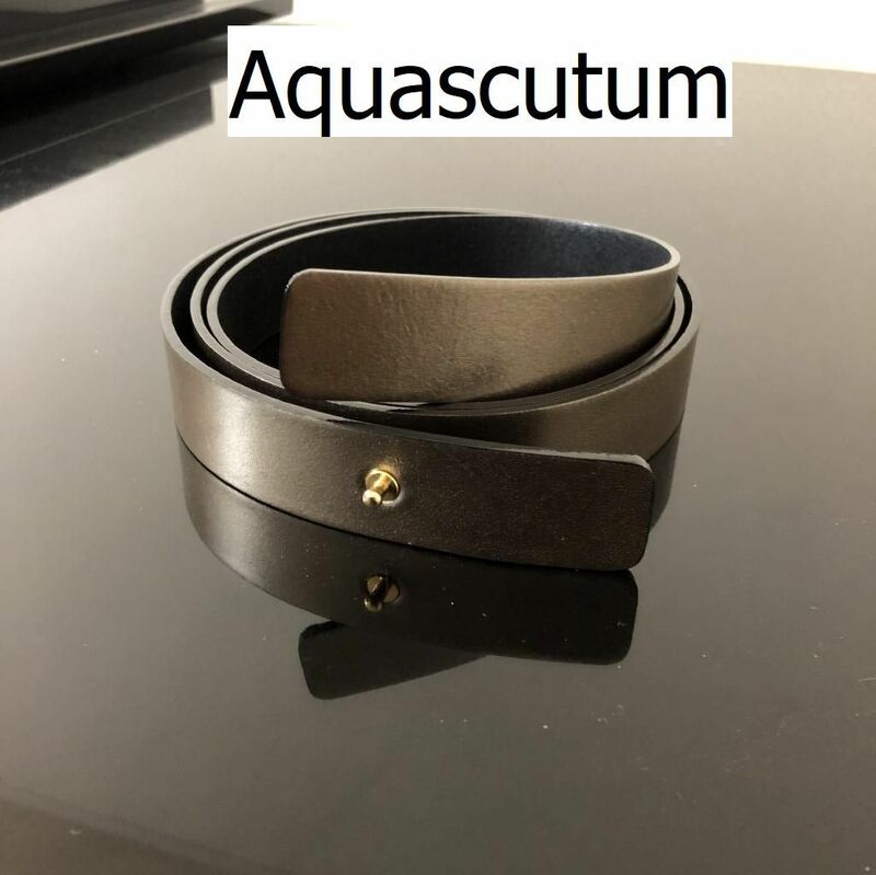 Aquascutum【アクアスキュータム】レディース　ベルト　メタリック　スラッシュベルト