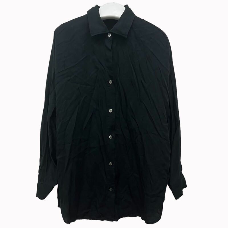 laf... / ラエフ レディース トップス 長袖ボタンシャツ ブラック 3サイズ 大きいサイズ 日本製 カジュアル 春秋服 O-1731
