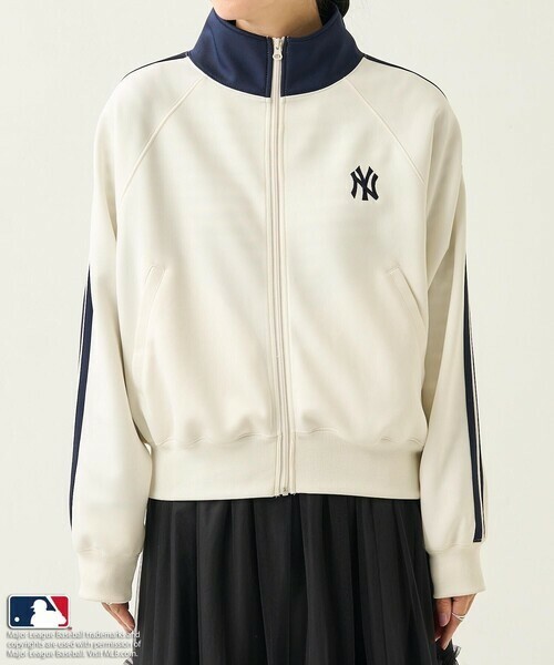 【送料込み・新品】MLB NYヤンキース トラックジャケット オフホワイト ラインジャージ