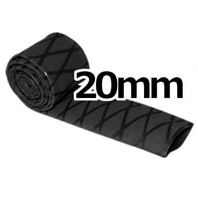 20mm ブラック 竿カバー収縮チューブ 防水 耐熱