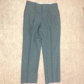 混紡テーパードパンツ サイズ表記76 ダークグレー系 美品ユーズド ダメージ無し 使用感少なめ シルエットやや太め 生地薄手 カジュアルにも