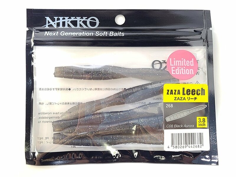 【新品】ニッコーワーム ZAZA リーチ 3.8inch 268（ブラックオーロラ）日本製 | NIKKO WORM MADE IN JAPAN