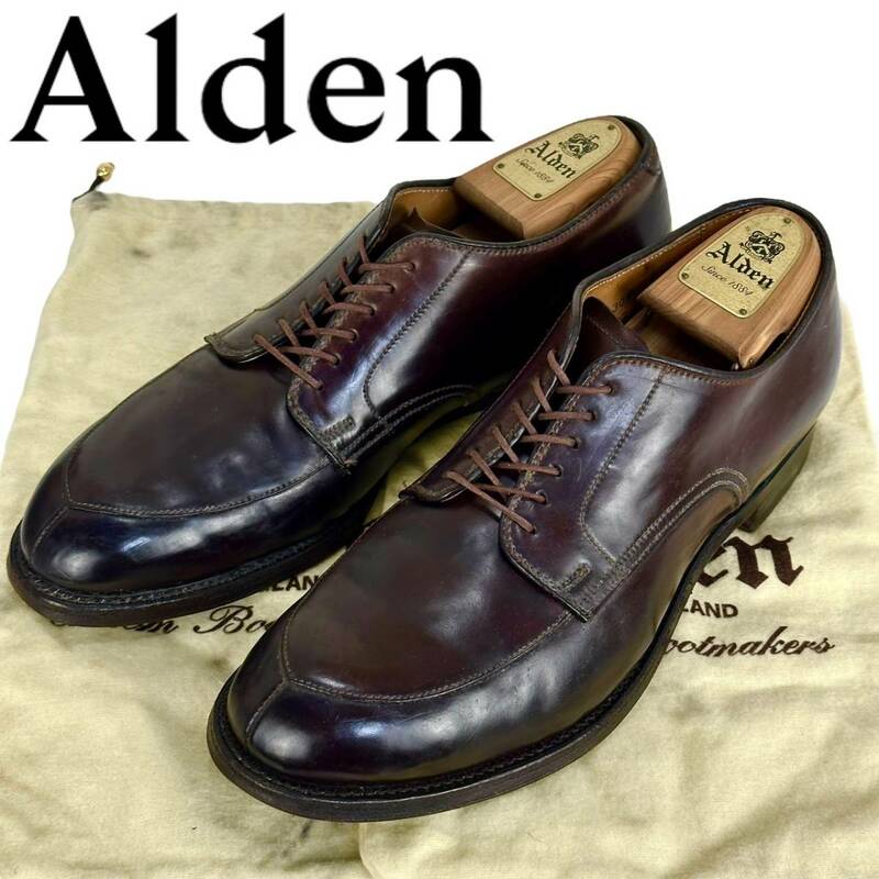 希少☆シューキーパー付☆ALDEN オールデン 5432 8D/26CM コードバン vチップ 182,600円 モディファイド ダークブラウン Uチップ メンズ