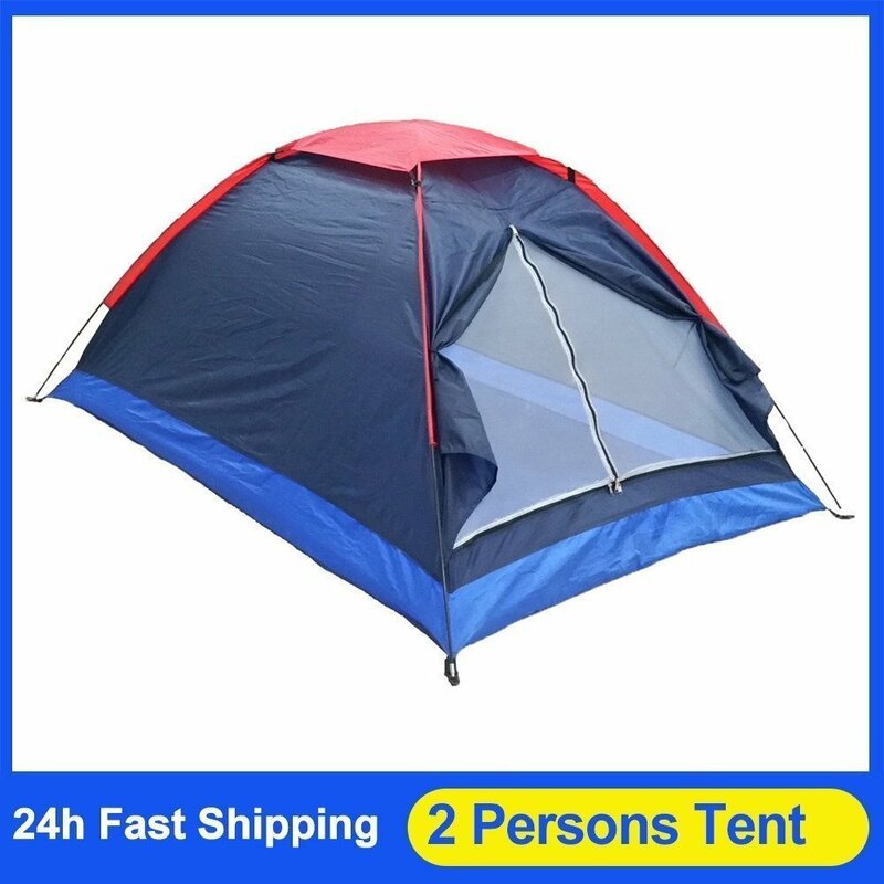 新品$ キャンプテント 単層 2人用 ビーチテント 日よけ 屋外 旅行 防風 防水 テント サマーテント バッグ付き 2