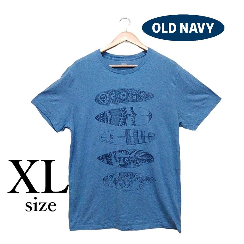 ［USED］Tシャツ OLD NAVY 水色 XL 203-0015