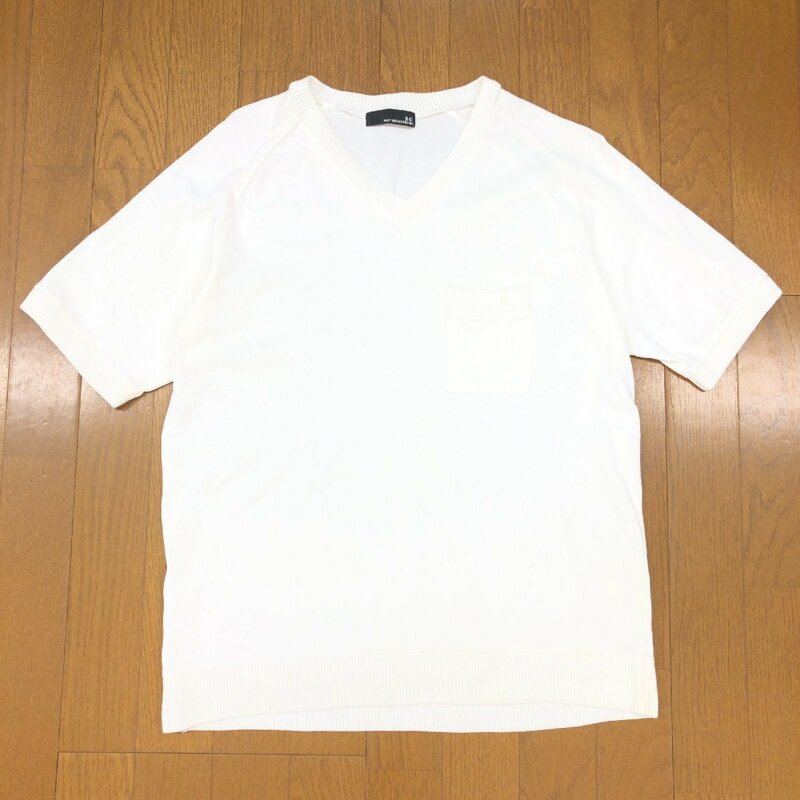 301 NOT SO EXTREMES ノットソーエクストリーム Ｖネック ポケット Tシャツ 48(JP:L相当) オフホワイト 半袖 ポケT 国内正規品 メンズ 紳士