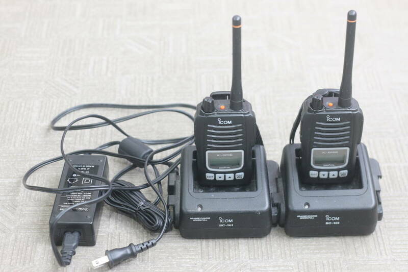【動作OK】2台セット アイコム ICOM デジタル簡易無線機 IC-DPR6 登録局 フルセット 純正バッテリー 防水 5W 業務仕様　