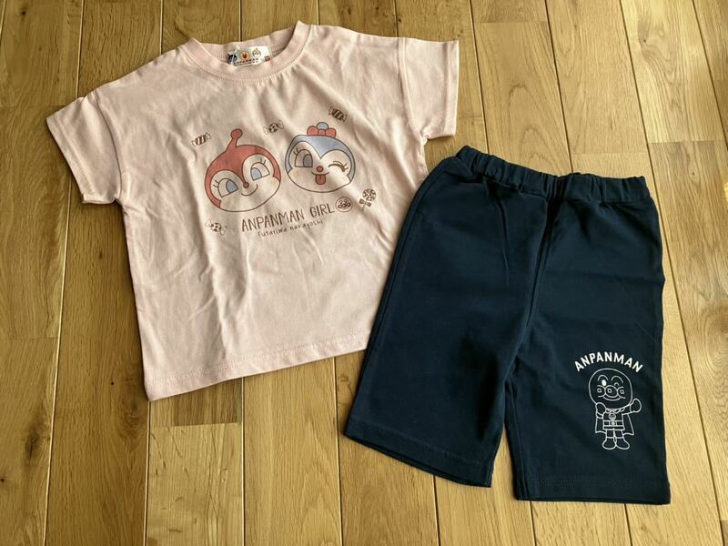 新品 アンパンマン ドキンちゃん コキンちゃん 半袖Tシャツ 半ズボン セット 95