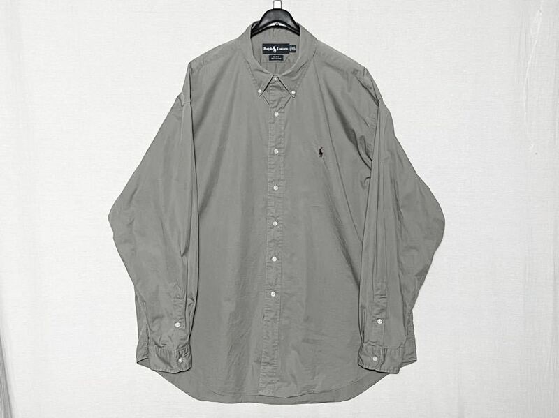 【Ralph Lauren】BLAKE ラルフローレン コットン ツイル ボタンダウンシャツ ビッグサイズ XXL 長袖