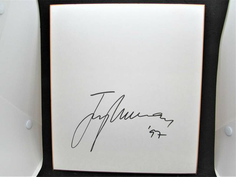 サイン色紙 直筆 ホセ カレーラス Jos Carreras テノール歌手 オペラ 世界3大テノール 1997年 美品 C9