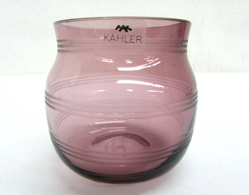 HAK KAHLER ケーラー オマジオグラス キャンドルホルダー プラム デンマーク製 フラワーベース 花瓶 花器 北欧 雑貨 インテリア 小物