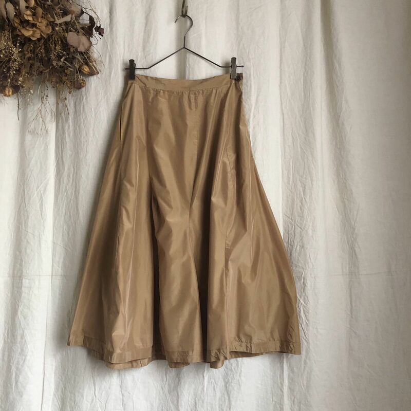 humoresque ユーモレスク GA2302 mix tuck skirt シルク タック スカート 36 定価66.000円