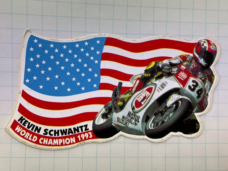 KEVIN SCHWANTZ ケビン・シュワンツ ワールドチャンピオン 記念ステッカー 1993年