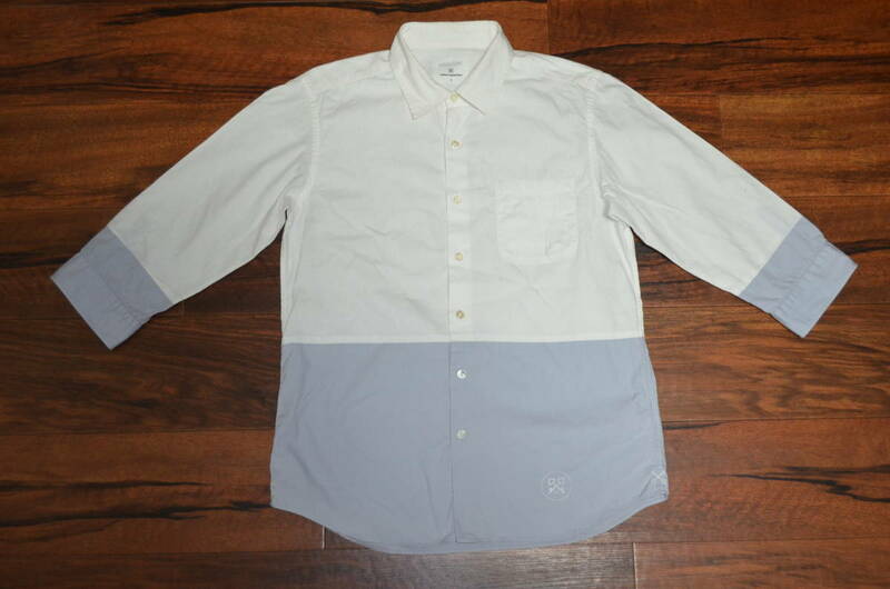 ●即決！ユニフォームエクスペリメント uniform experiment 切り替え七分袖シャツ サイズ2　良品