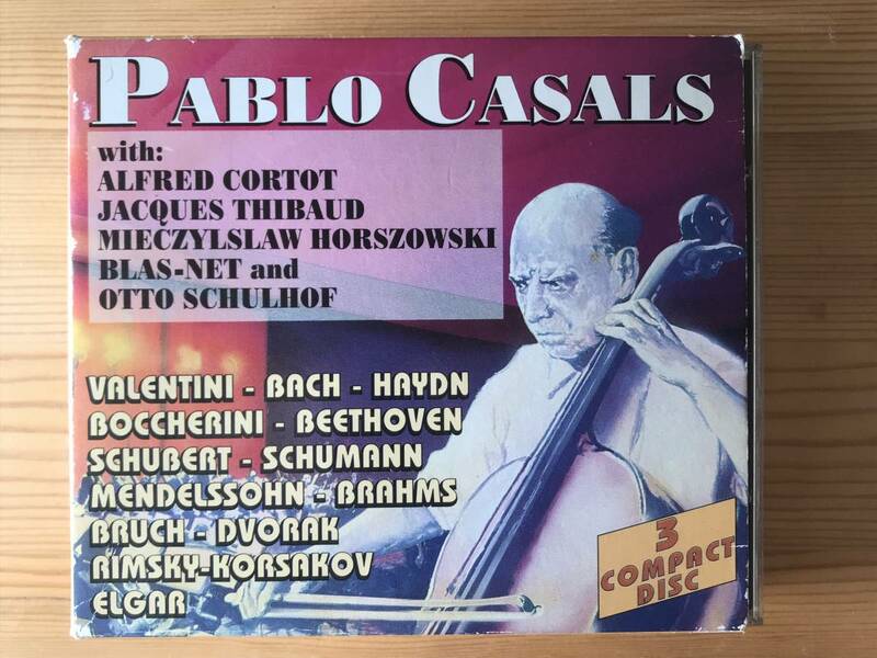 【3CD・イタリア盤】パブロ・カザルス　ジャック・ティボー　アルフレッド・コルトー　ホルショフスキ　ボールト指揮BBC交響楽団