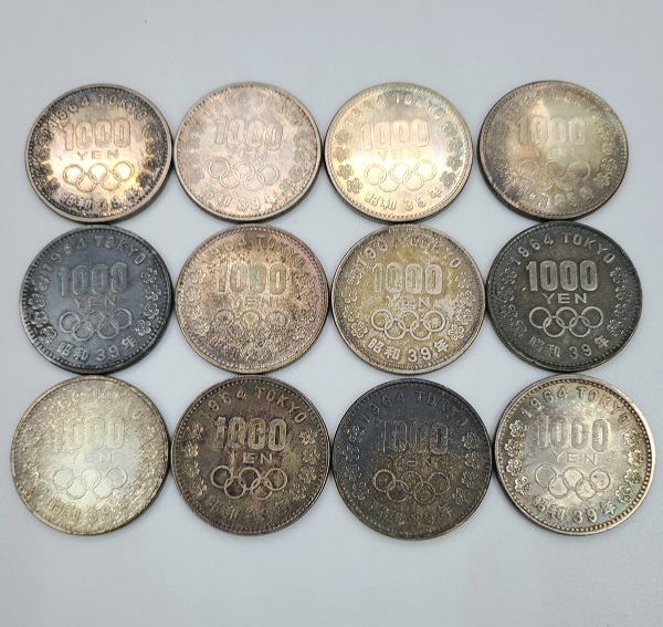 東京オリンピック 1000円銀貨 12枚 1964年 昭和39年 千円銀貨 記念硬貨 記念コイン 古銭