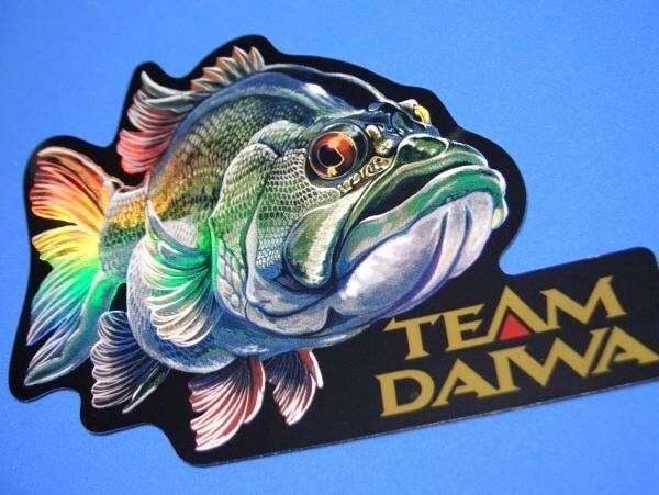 チーム ダイワ TEAM DAIWA ブラック バス ステッカー 148×115mm シール