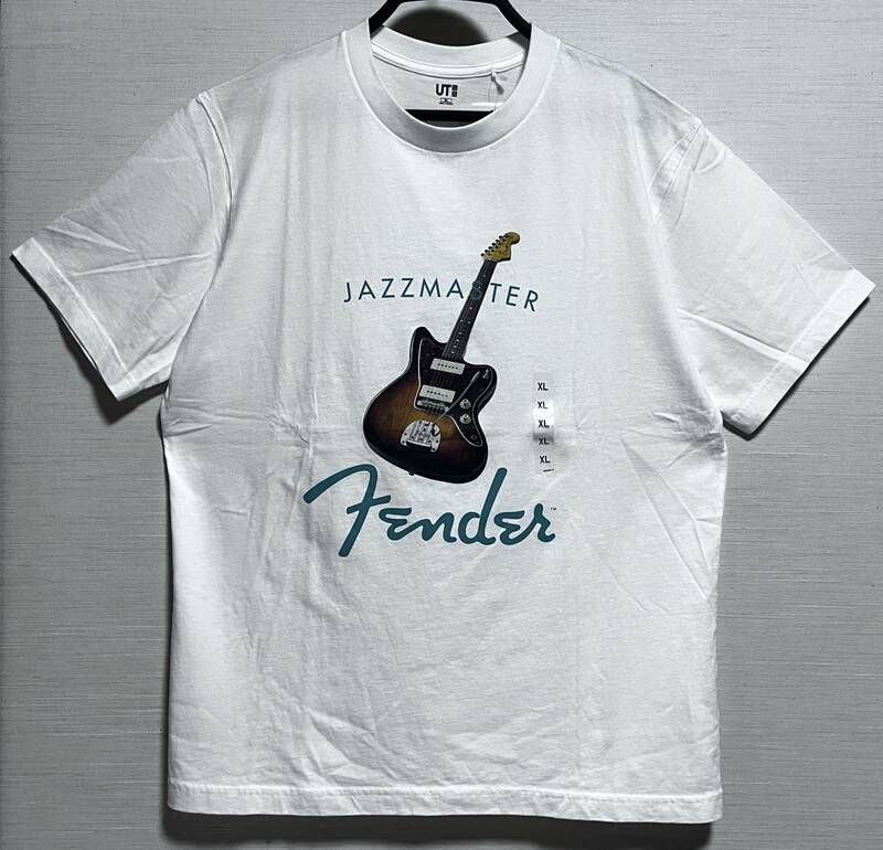 UNIQLO(ユニクロ) - MEN ザ・ブランズ ギター フェンダー UT 半袖 Tシャツ XLサイズ 白色 ジャズマスター (タグ付き 未使用品 完売品)