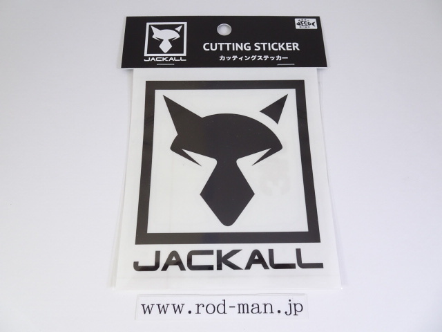 ジャッカル★JACKALL★JKカッティングステッカースクエアＭ★#ブラック★W98mm×H110mm