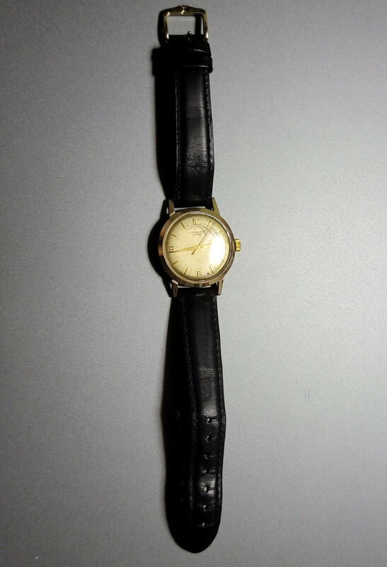 英国 J.W.BENSON 9金無垢 手巻き腕時計 k9無垢イギリス/J.W.ベンソン　腕時計