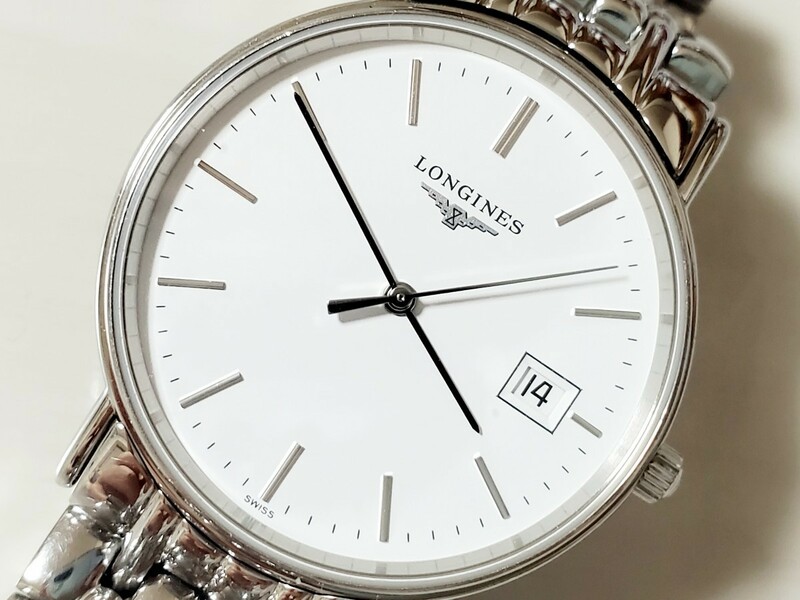 ヤフオク最安☆美品☆LONGINES Grande Classique グランドクラシック【L4.720.4】高級紳士用腕時計 純正ブレスレット ホワイト