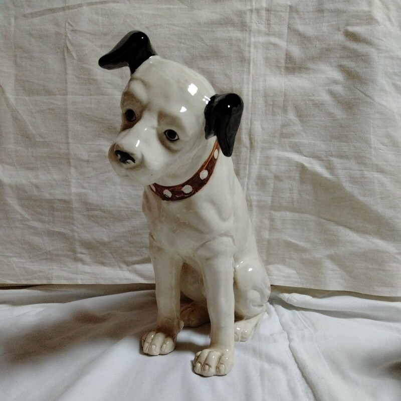 ビクター犬　昭和レトロ　陶器製置物　高さ約26cm