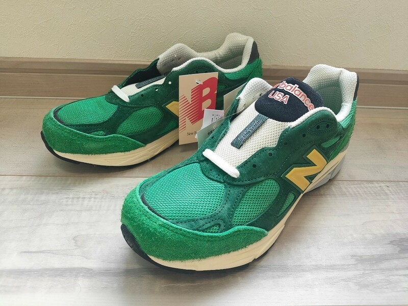 27cm 新品 NEW BALANCE ニューバランス M990GG3 緑 グリーン GREEN 990V3 検 991 992 993