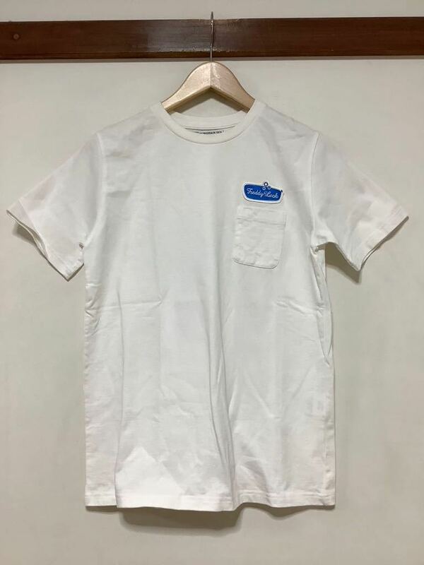 ゆ1196 FREDDY LECK sein WASCHSALON TOKYO フレディレック ポケットTシャツ 半袖Tシャツ M ホワイト ロゴワッペン 日本製 レディース