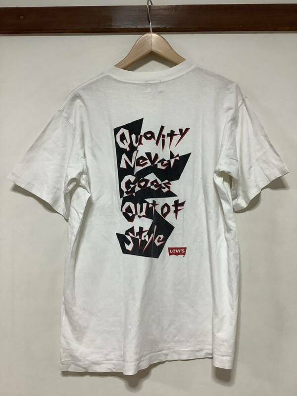 ろ1129 Levi's リーバイス ポケットTシャツ 半袖Tシャツ M ホワイト ストリート 日本製