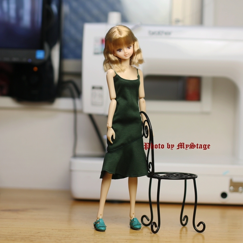 人形服msdr-23-132 キャミワンピース （深緑）momokoジェニー