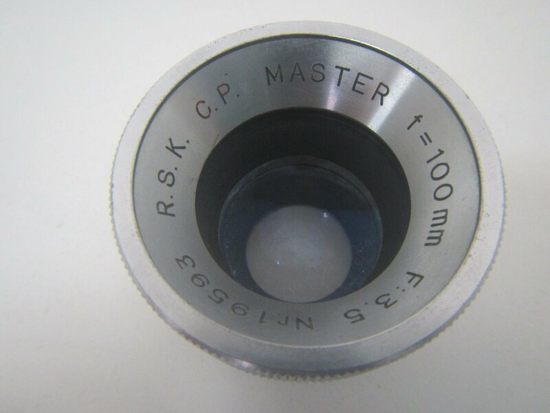 カメラレンズ　R.S.K.　C.P.　MASTER　f=100mm　F:3.5　Nr19593　中古
