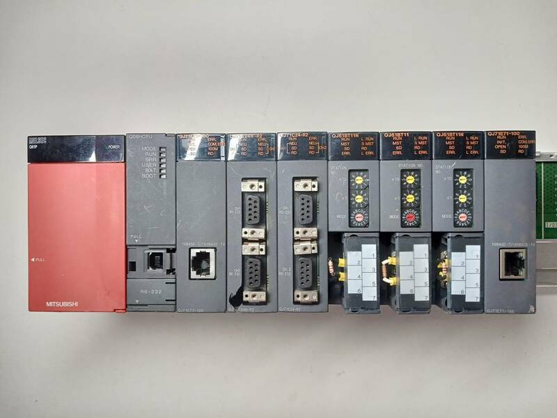 MITSUBISHI POWER SUPPLY UNIT Mode:Q61P+Q06HCPU+QJ71E71-100+QJ71C24N-R2+QJ71C24N-R2+QJ61BT11N+QJ61BT11+BASE UNIT