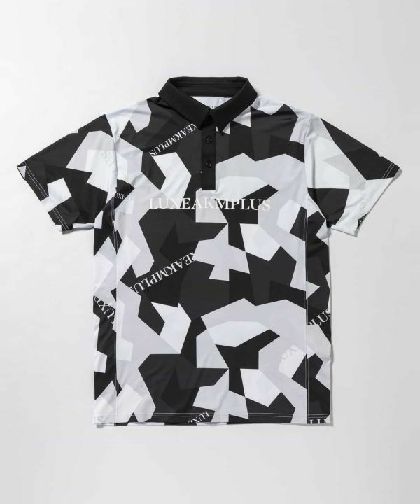 未使用　LUXEAKMPLUS　リュクスエイケイエムプラス　BASIC LOGO POLO SHIRTS LAH-23001　ゴルフ　XL　SN201 WHITE CAMO