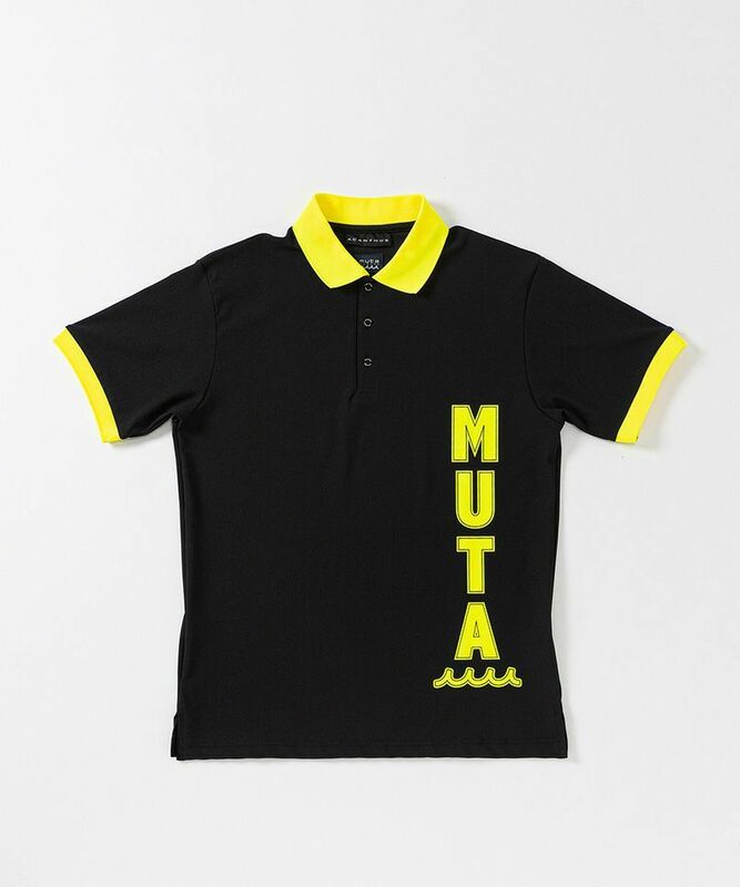 未使用　MUTA　ムータ　ゴルフ　【ACANTHUS(アカンサス)】muta Mesh Polo ポロシャツ(MA2310)　サイズM　ブラック