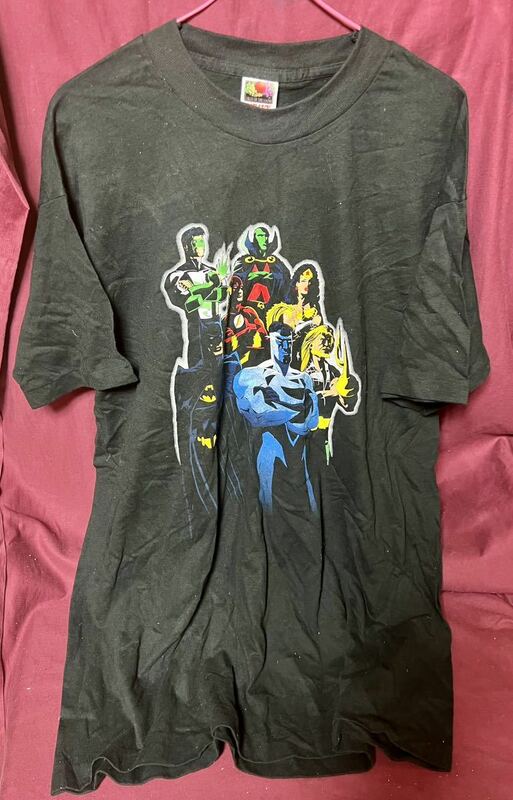 '00 USデッドストック DC COMICS『JUSTICE REAGUE』ジャスティス・リーグ JLA Tシャツ XL 送料込み バットマン ワンダーウーマン