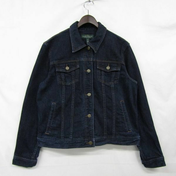 レディース サイズ XL LAUREN JEANS RALPH デニム トラッカー ジャケット Gジャン 濃紺 ローレン ラルフ 古着 ビンテージ 3AU2514