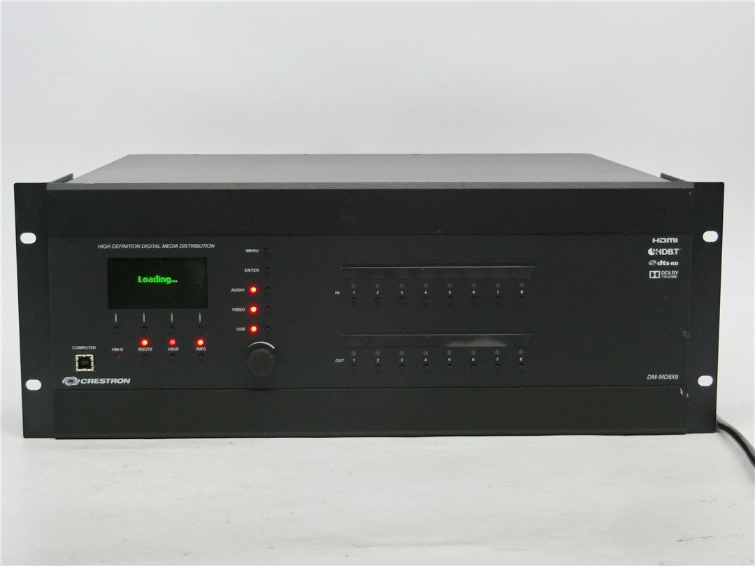 中古品　Crestron DM-MD8X8　PN6507183　通電のみ確認済み　動作未確認 　ジャンク品　送料無料