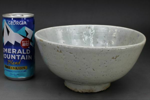 D093 李朝 白磁 茶碗 高さ8.3センチ 高麗 朝鮮 韓国 青磁 蔵出 古玩 珍蔵