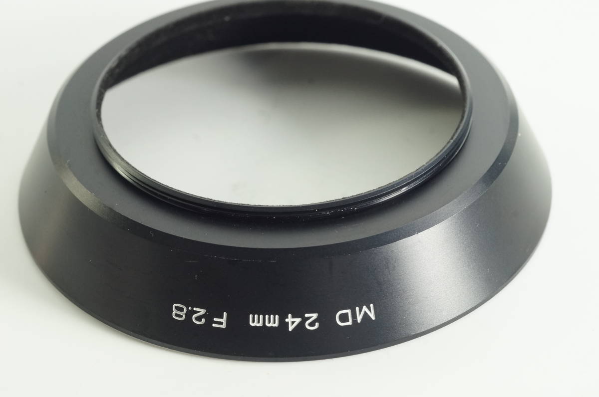 影TG【キレイ】MINOLTA MD 24mm F2.8用 ミノルタ メタルレンズフード