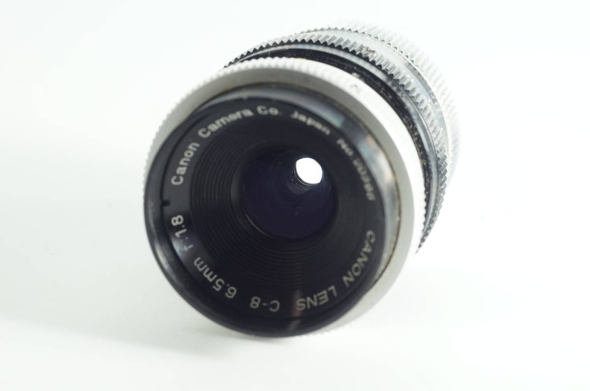 小01【レンズはとてもキレイ】希少品 CANON C-8 6.5mm F1.8 キヤノン