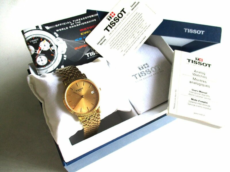 ★とちぎ屋！【ＴＩＳＳＯＴ】ティソ クラシック Ｔ８７０ ＳＳ＆Ｋ１８ＧＰ仕様 メンズ腕時計 ベルト短め(-) 爆安にて！★