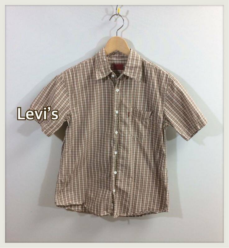 ■Levi’s リーバイス■RED TAB レッドタブ 半袖 チェックシャツ: S☆TA-534