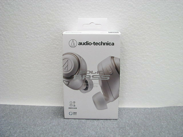 1. 未使用　audio-technica　ATH-CKS50TW　オーディオテクニカ ワイヤレスイヤホン　ベージュ