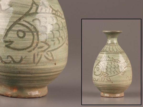 古美術 朝鮮古陶磁器 李朝 刷毛目 徳利 時代物 極上品 初だし品 C1554