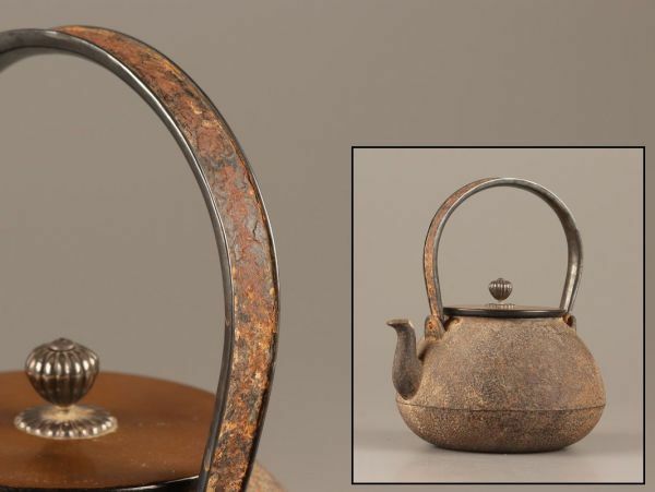煎茶道具 銅製蓋 時代鉄瓶 時代物 極上品 初だし品 C1795
