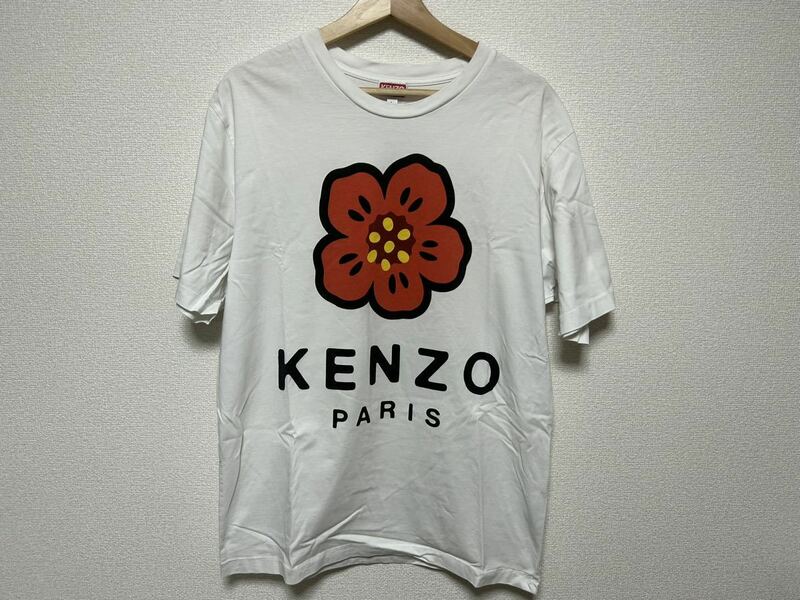 送料無料★23ss 定価¥26400★KENZO（ケンゾー）'BOKE FLOWER' ボケフラワーTシャツLサイズホワイト 白 国内正規品