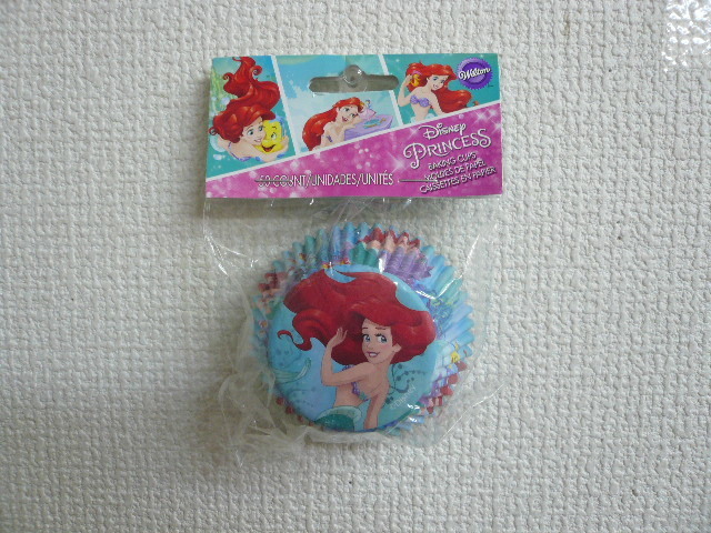 NY/新/即☆Wilton☆ Disney アリエル　 ベイキングカップ 50枚