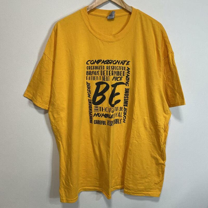 GILDAN英語ロゴプリントTシャツ黄メンズ3XL 9