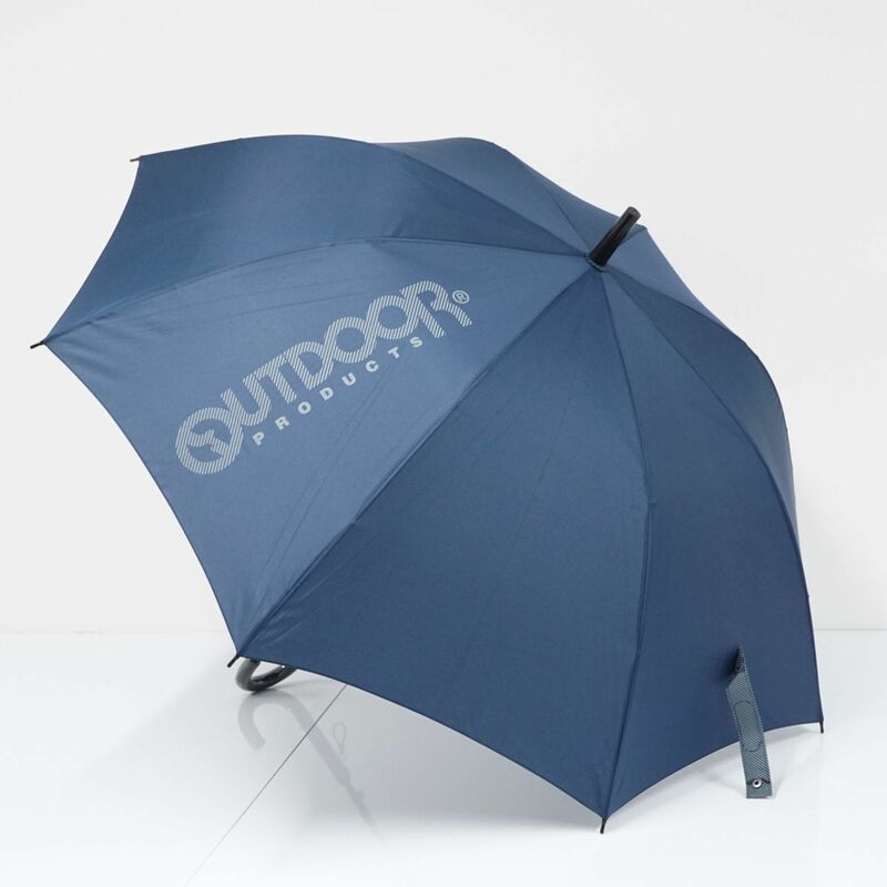 傘 OUTDOOR PRODUCTS アウトドアプロダクツ USED美品 ネイビー ロゴ ジャンプ 子ども 60cm A0111