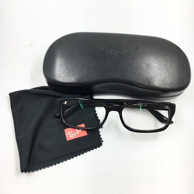 C451 Ray-Ban レイバン RB 5198 2000 53ロ16 140 メンズ 度入り 眼鏡 ブラック ケース付き アイウェア メガネ